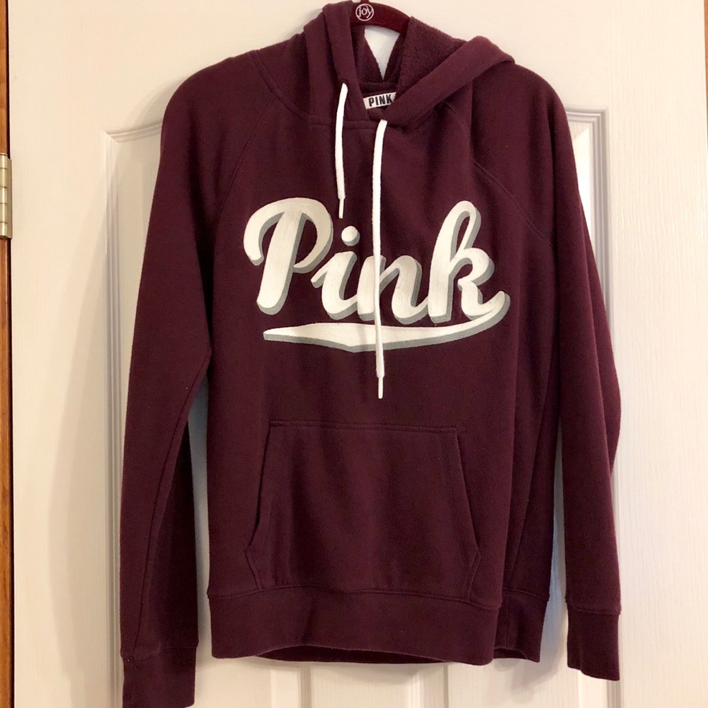 PINK Hoodie Maroon